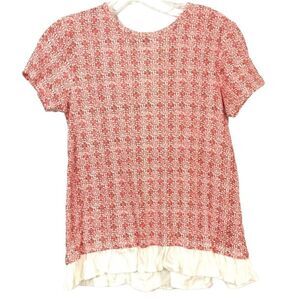 Tommy Hilfiger Frill Bottom Bow Te Back Top Size XS